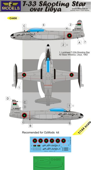 1/144 Decals T-33A Shooting Star over Libya