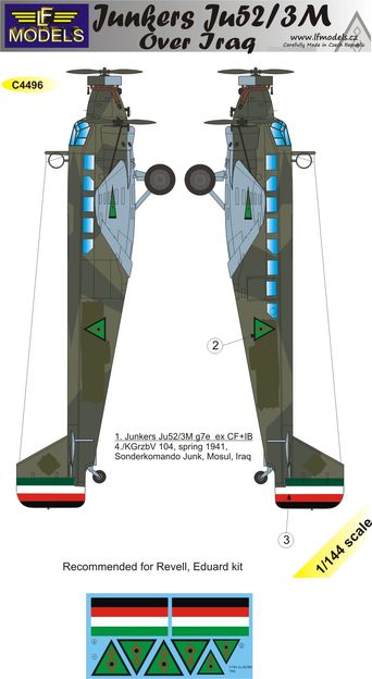 1/144 Decals Junkers Ju52/3M over Iraq