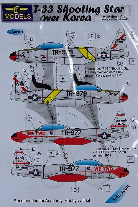 1/48 Decals T-33 Shooting over Korea (+mask)