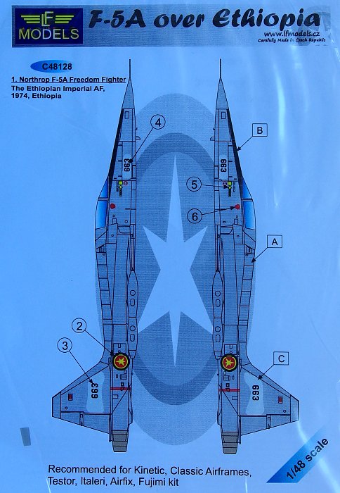 1/48 Decals Northrop F-5A over Ethiopia (KIN/ITAL)