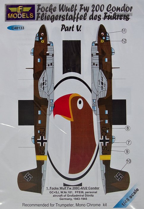 1/48 Decals Focke Wulf Fw 200 Condor (TRUMP) V.