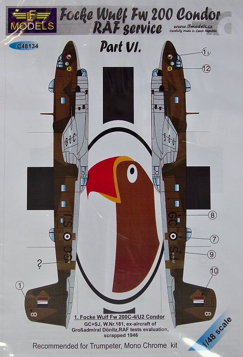 1/48 Decals Focke Wulf Fw 200 Condor (TRUMP) VI.