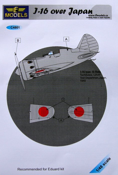 1/48 Decals for I-16 over Japan