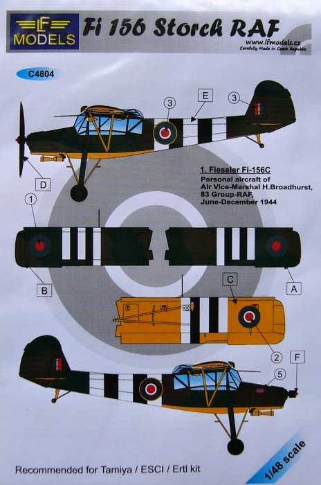 1/48 Decals for Fi-156 Storch RAF