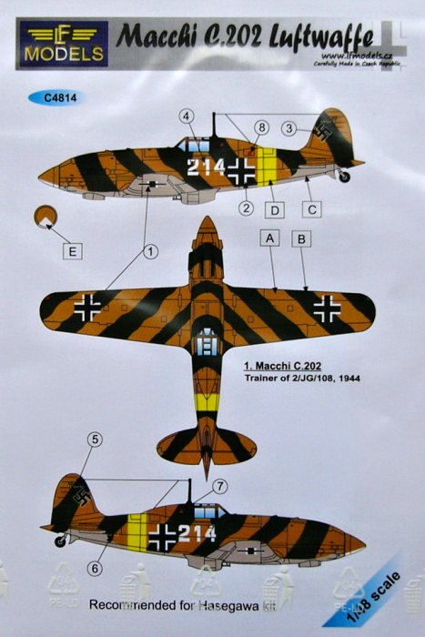 1/48 Decals Macchi C.202 Luftwaffe (HAS)