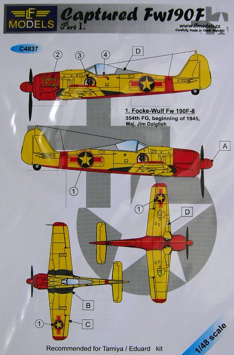 1/48 Decals Captured Fw190F - Part I. (TAM/EDU)