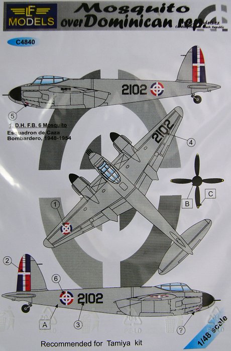 1/48 Decals Mosquito over Dominican Republic (TAM)