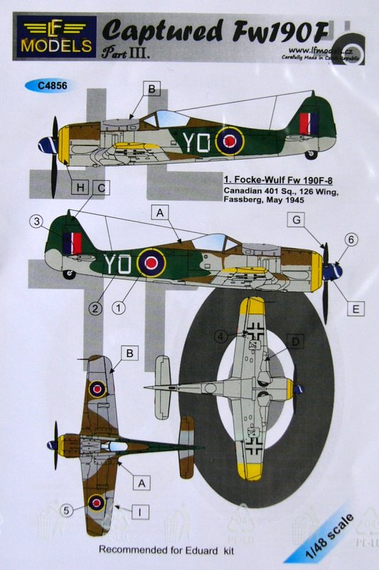 1/48 Decals Captured Fw 190A Part IV. (TAM)