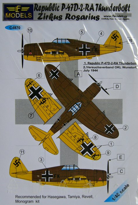 1/48 Decals P-47D-2-RA Zirkus Rosarius (HAS)