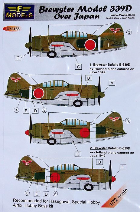 1/72 Decals Brewster Model 339D over Japan (HAS)