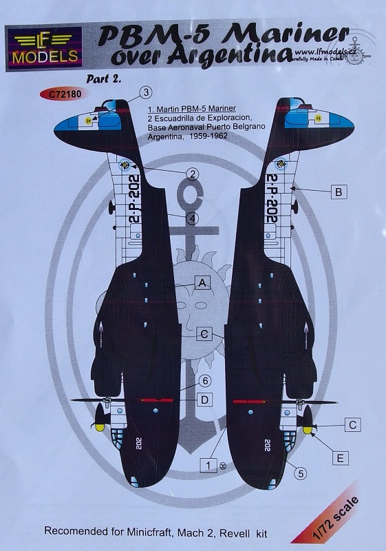 1/72 Decals PBM-5 Mariner over Argentina (REV) II.