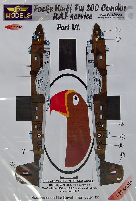 1/72 Decals Focke Wulf Fw 200 Condor (REV) Vol VI