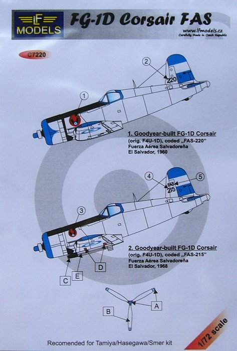 1/72 Decals for FG1D Corsair FAS