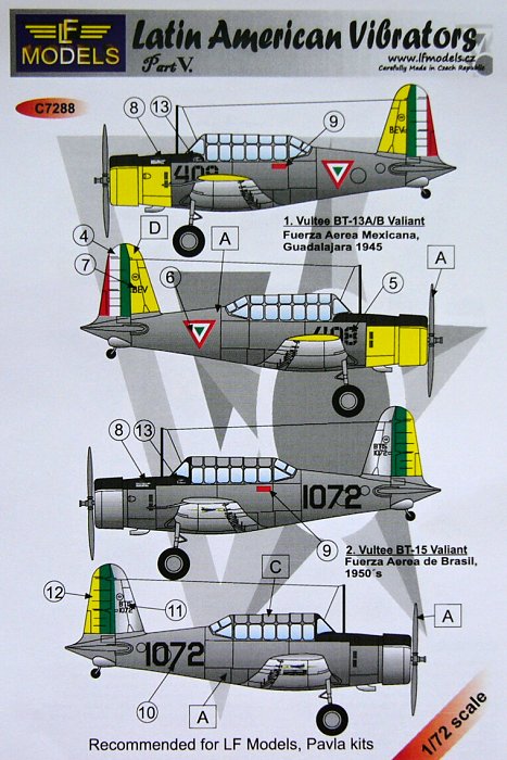 1/72 Decals Latin American Vibrators - Part V.