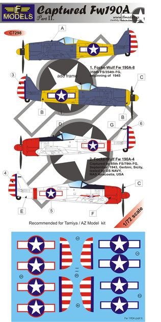 1/72 Decals Captured Fw190A - Part II. (TAM)