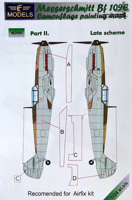 1/24 Mask Messerschmitt Bf109E Late (AIRF) Pt II.