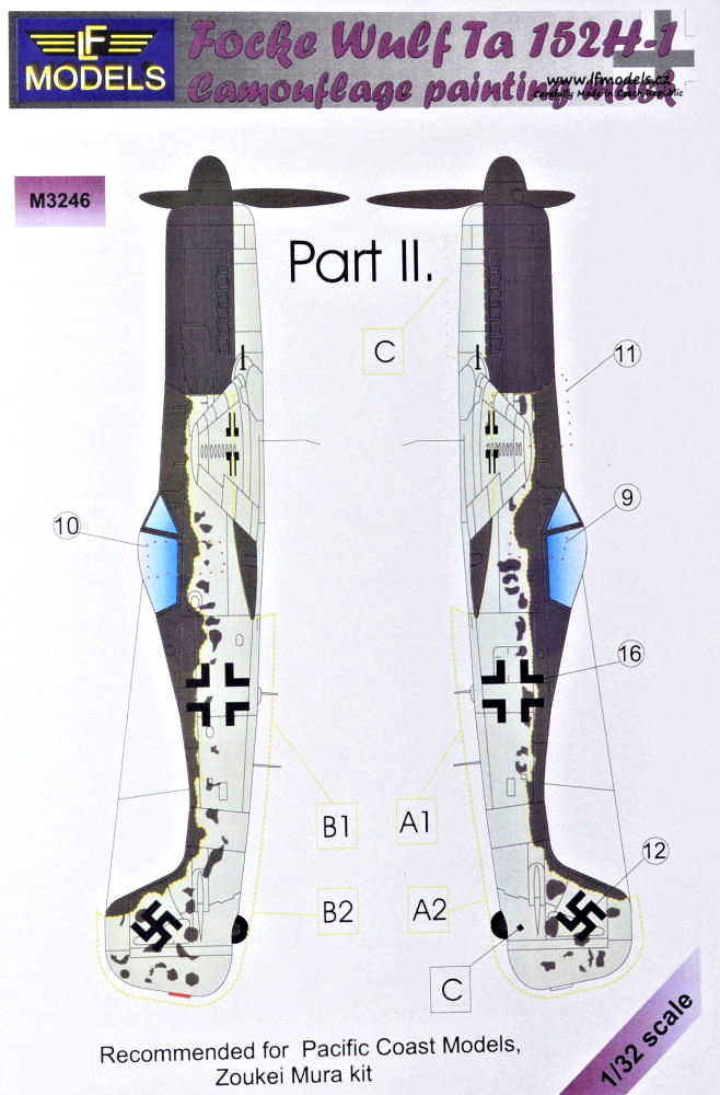1/32 Mask Focke Wulf Ta 152H-1 Camouflage part 2