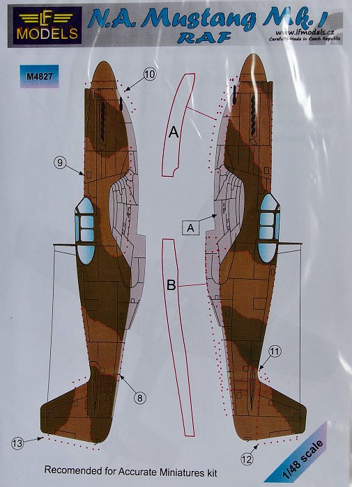 1/48 Mask N.A. Mustang Mk.I RAF (ACCUR.MIN.)