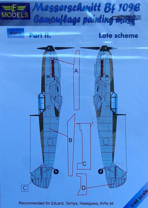 1/48 Mask Messerschmitt Bf 109E (EDU) Late Pt II.