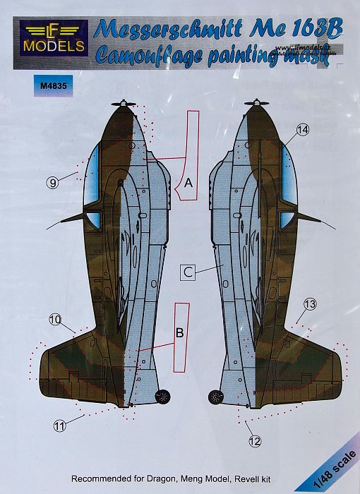 1/48 Mask Messerschmitt Me 163B (DRAG/MENG)