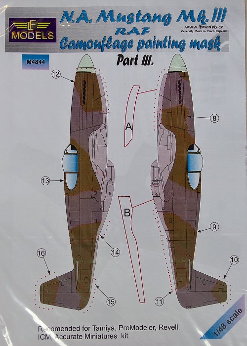 1/48 Mask N.A. Mustang Mk.III RAF Pt.III (TAM/REV)