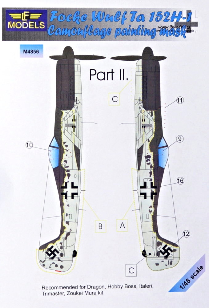 1/48 Mask Focke Wulf ta 152H-1 Camouflage part 2