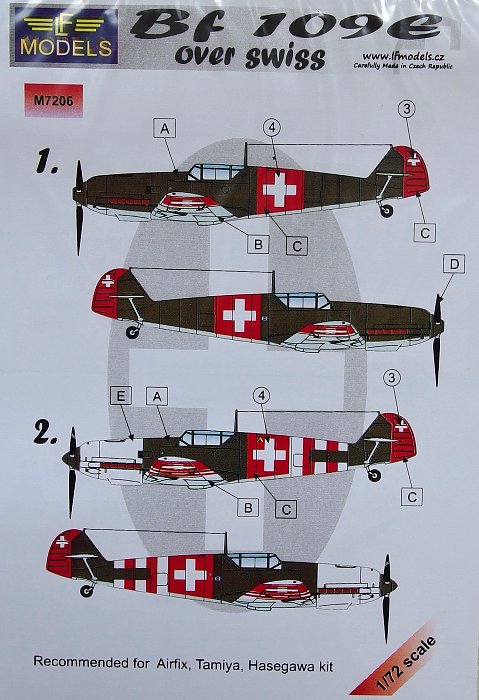 1/72 Mask Bf 109E over Swiss (AIRF/TAM/HAS)