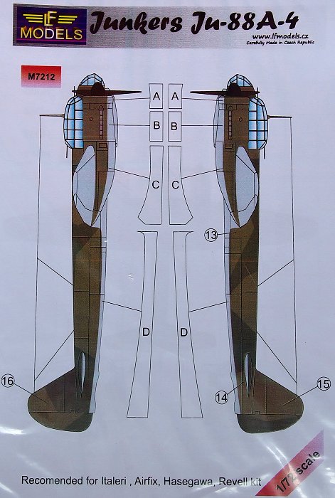 1/72 Mask Junkers Ju-88A-4 (ITAL)