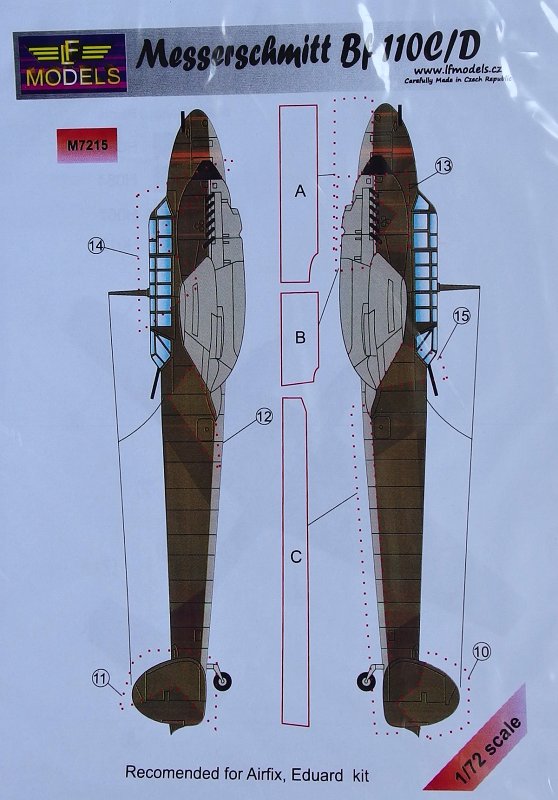 1/72 Mask Messerschmitt Bf 110C/D (AIRF/EDU)