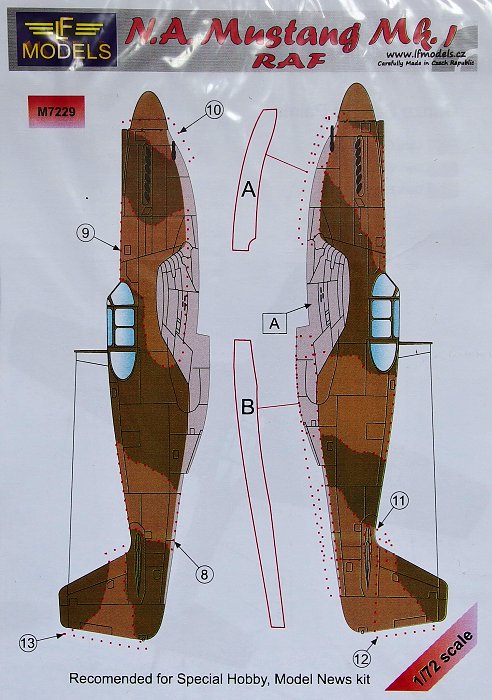 1/72 Mask N.A. Mustang Mk.I RAF (SP.HOBBY)