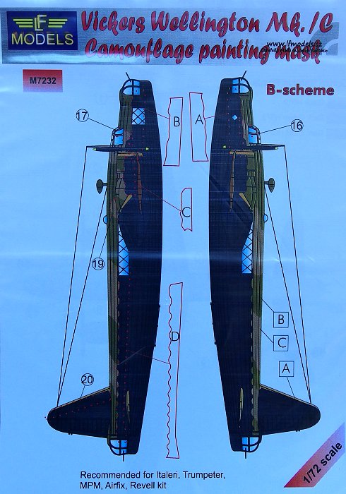 1/72 Mask V.Wellington Mk.IC (ITAL/TRUMP) B-scheme