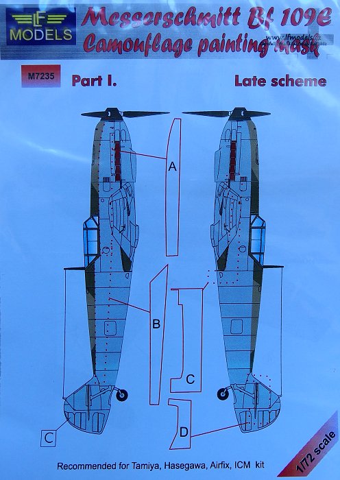 1/72 Mask Messerschmitt Bf 109E (TAM) Late Pt I.