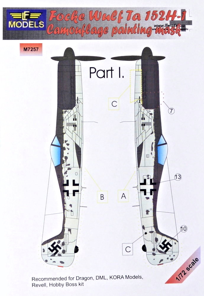 1/72 Mask Focke Wulf ta 152H-1 Camouflage part 1