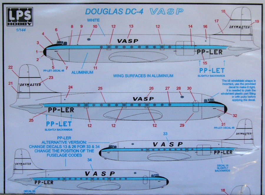 1/144 Douglas DC-4 VASP (MINICRAFT)