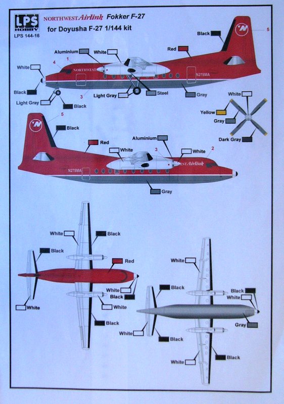 1/144 Fokker F-27 NORTHWEST Airlink (DOYUSHA)