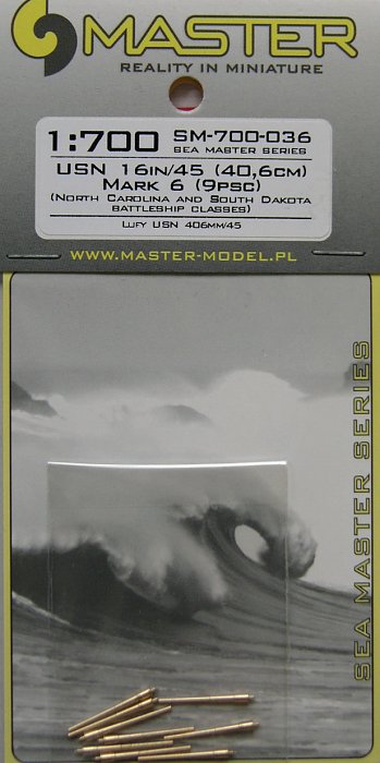 1/700 USN 16in/45 (40,6 cm) Mark 6 barrels (9 pcs)