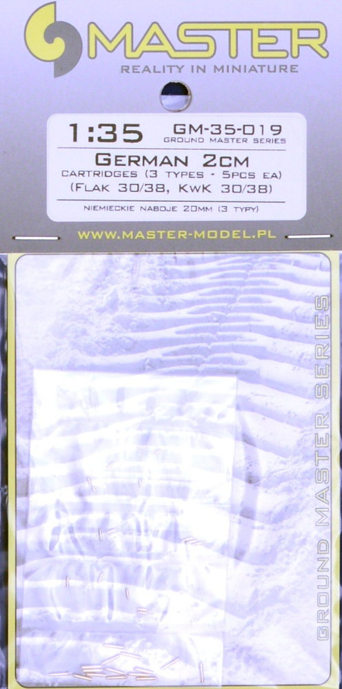 1/35 German 2cm - catridges (3 types, each 5 pcs.)