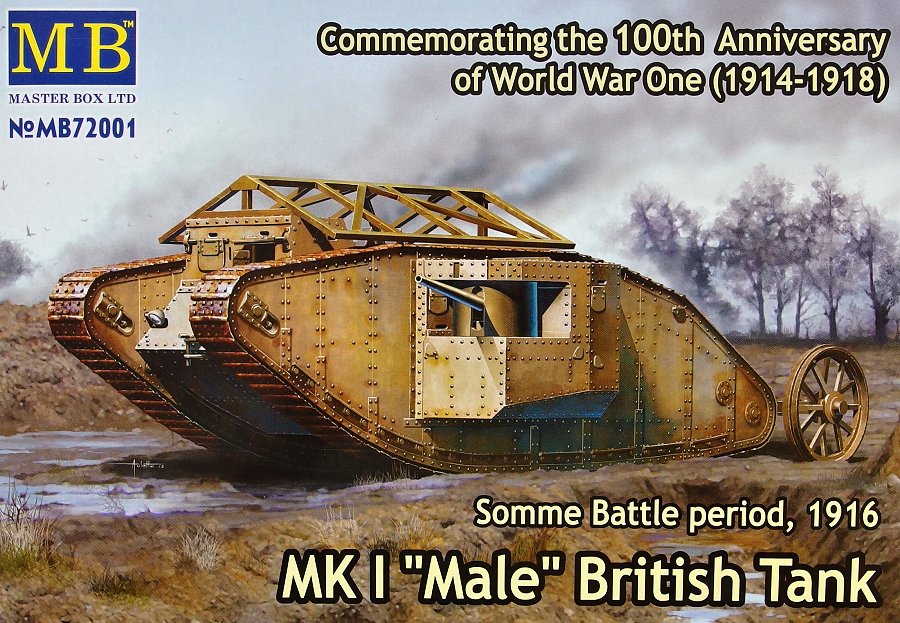 1/72 MK I 'Male' British Tank, Somme Battle 1916