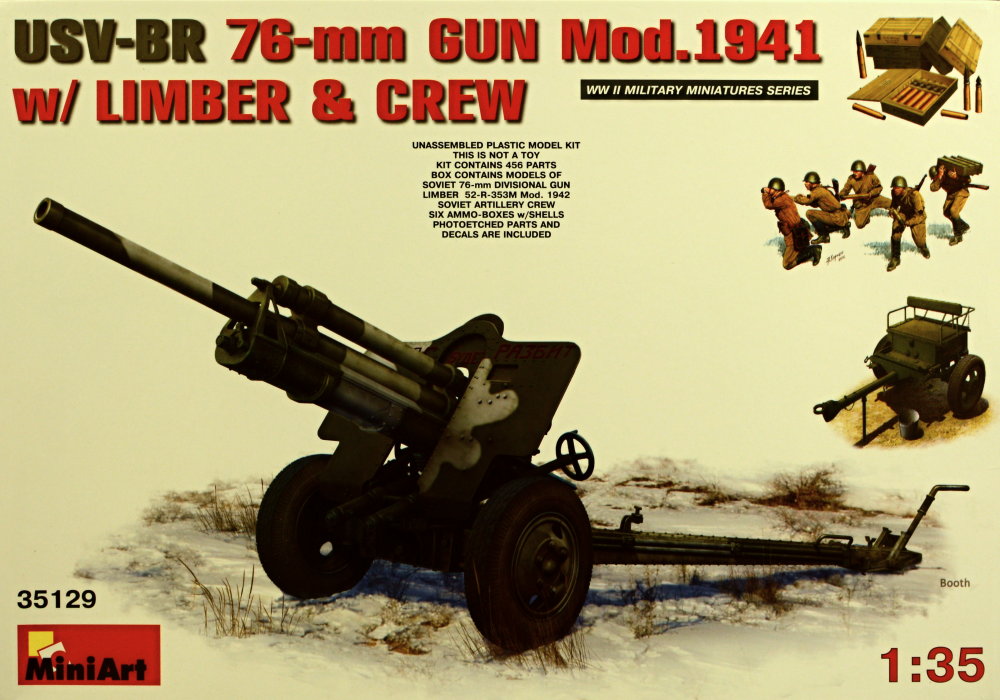 1/35 USV-BR 76mm GUN Mod.1941 w/ limber & crew