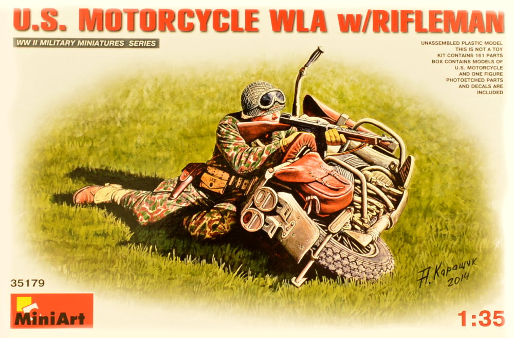 1/35 US Motorcycle WLA with Rifleman