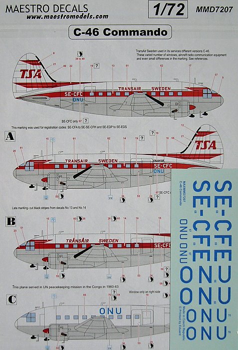 1/72 C-46 Commando - TransAir (decals)