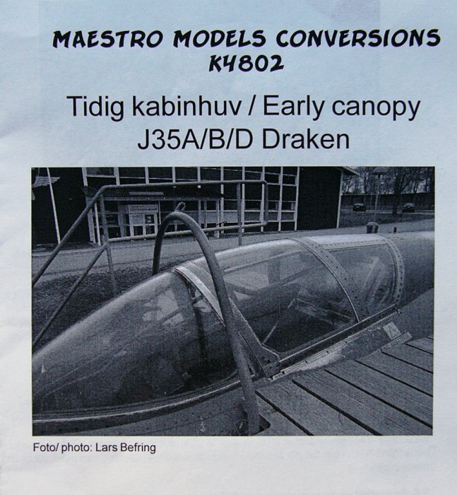 1/48 J35 Draken canopy (early)