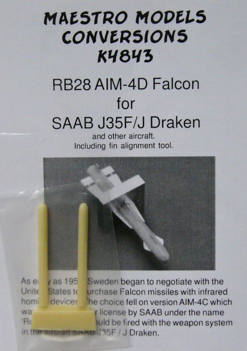 1/48 RB28 AIM-4D Falcon incl fin alignment tool