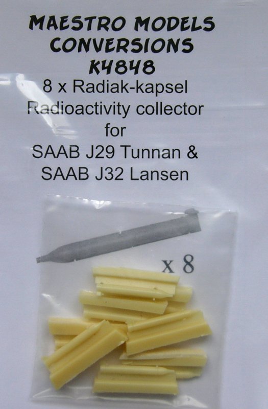 1/48 Radiac collecting pods - 8pcs. (SAAB J29&J32)