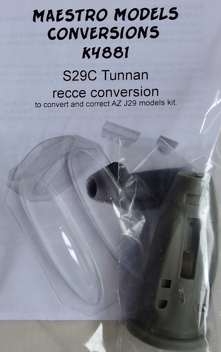 1/48 S29C Tunnan Recce conversion set (AZ)