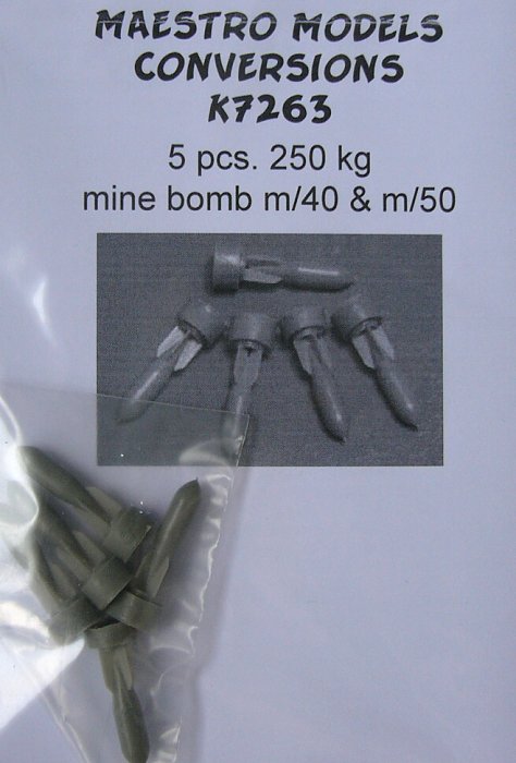 1/72 250kg mine bomb m/40 & m/50 (5 pcs.)