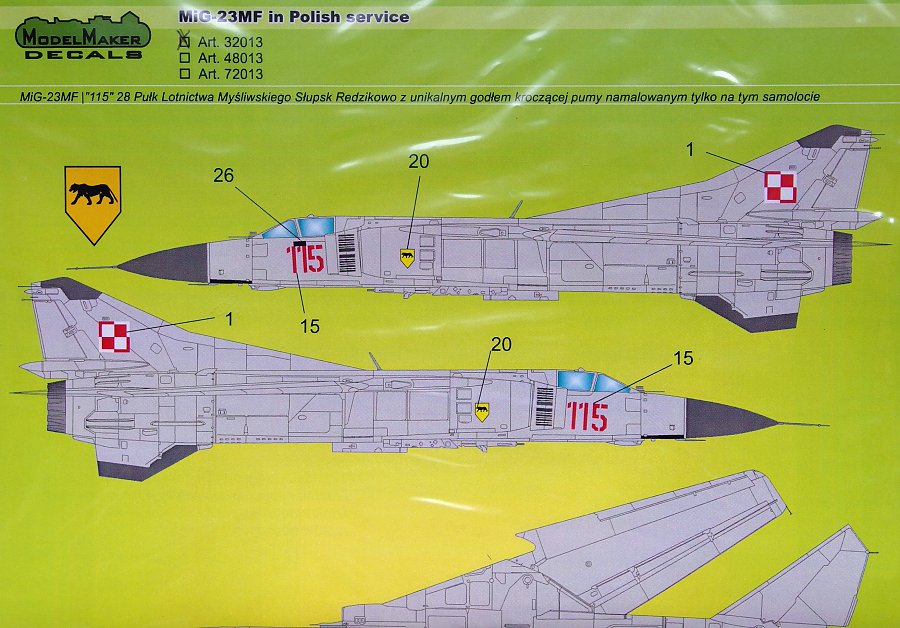 1/32 Decal MiG-23 in Polish service