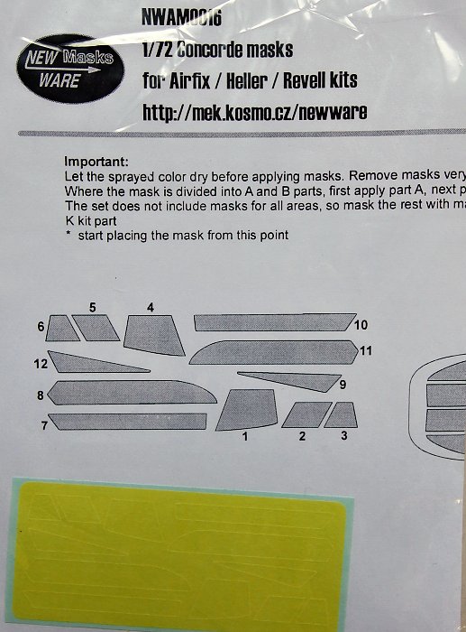 1/72 Masks for Concorde (AIRF/HELL/REV)