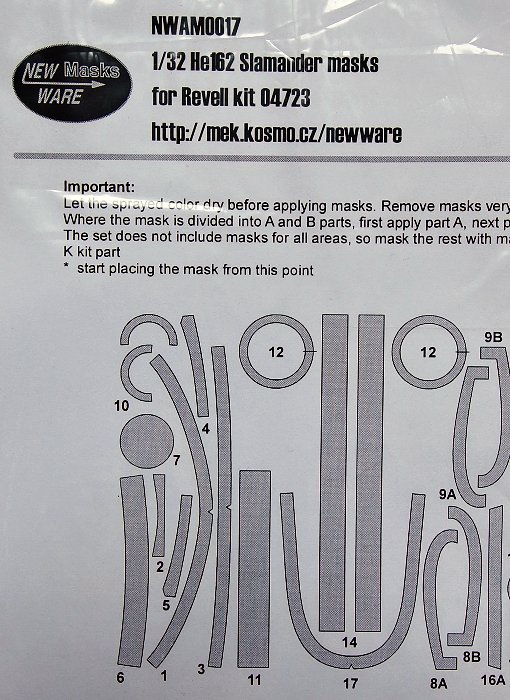 1/32 Mask He-162 Salamander (REV 04723)