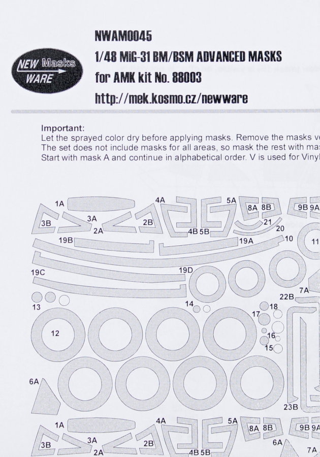 1/48 Mask MiG-31 BM/BSM ADVANCED (AMK)